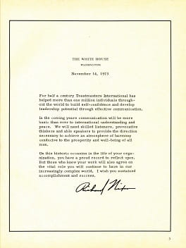 Richard Nixon Letter