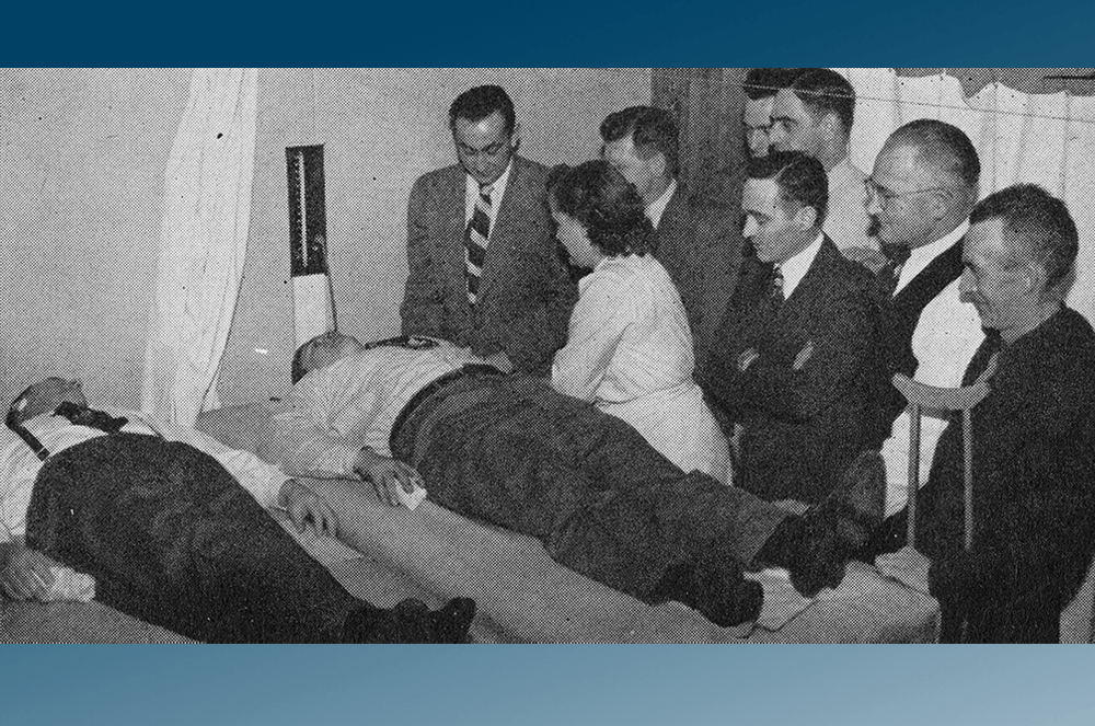 In 1952, after their fellow member spoke about the need to donate blood, Toastmasters in Michigan visited a blood bank.