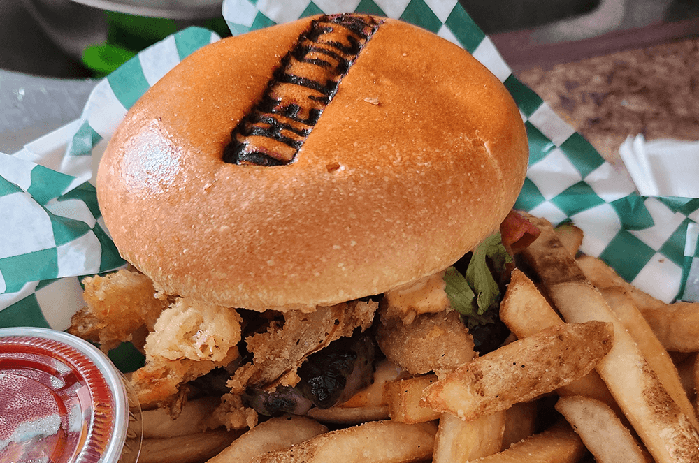 Burger and fries