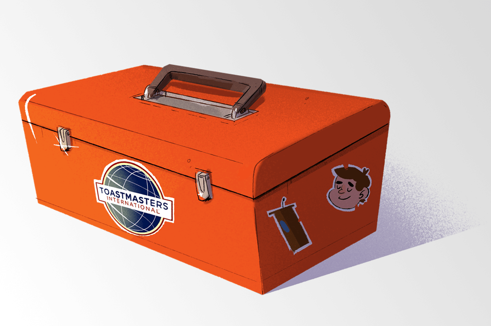 Illustration of orange toolbox 