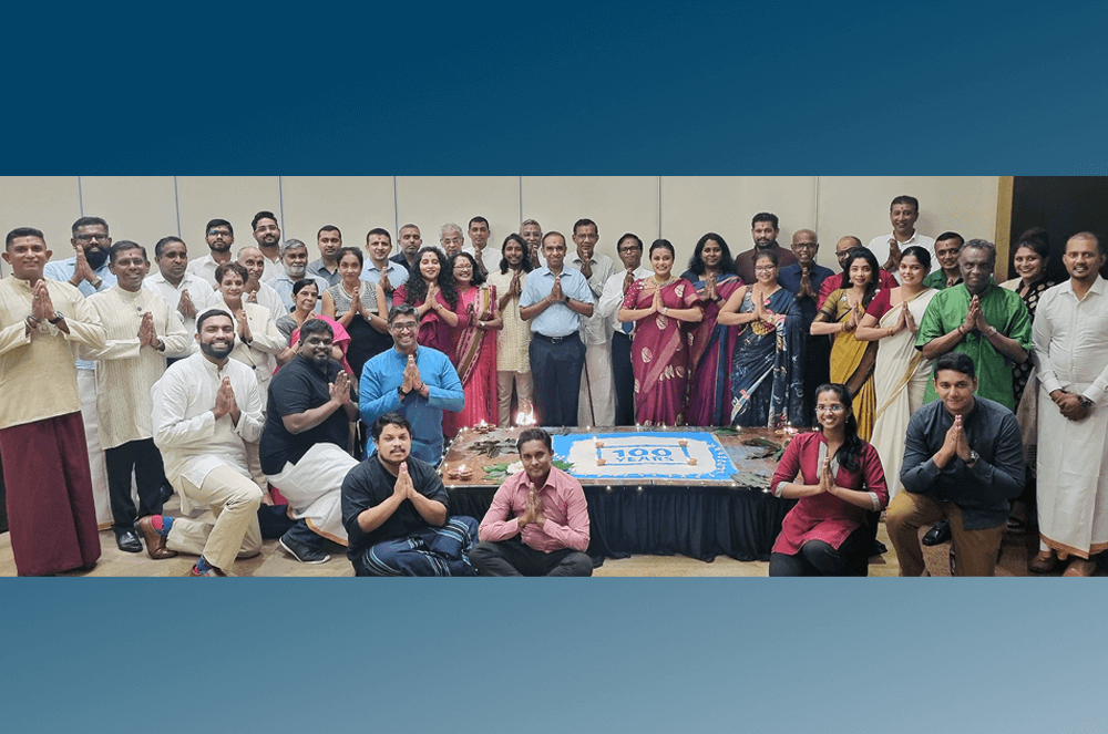 Members of The Colombo Toastmasters Club and the Pinnacle Advanced Toastmasters Club, both in Colombo, Sri Lanka, celebrate Toastmasters’ anniversary with a Diwali theme.