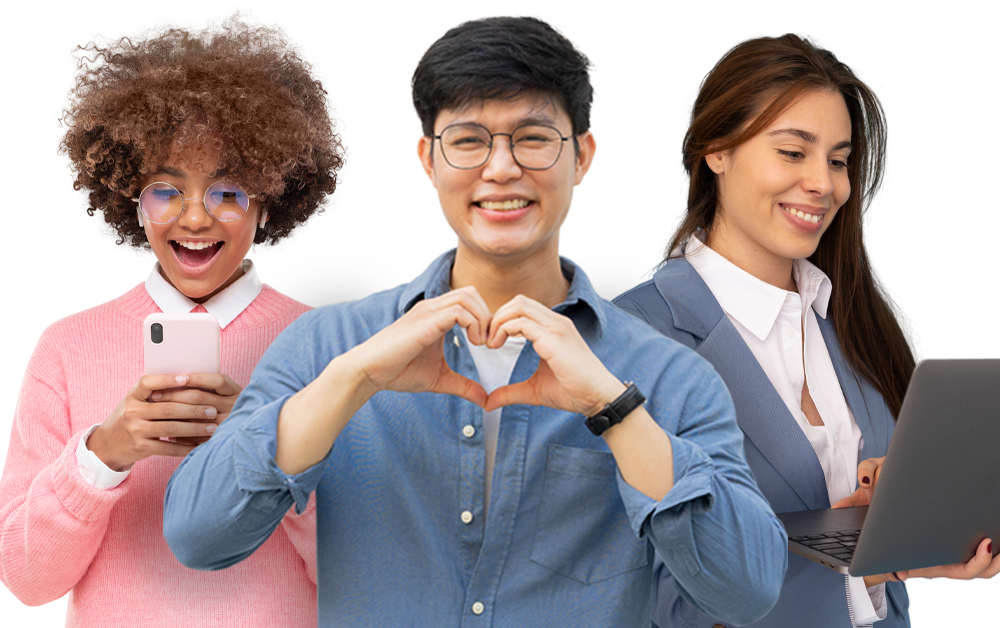 Group of Toastmasters club members smiling