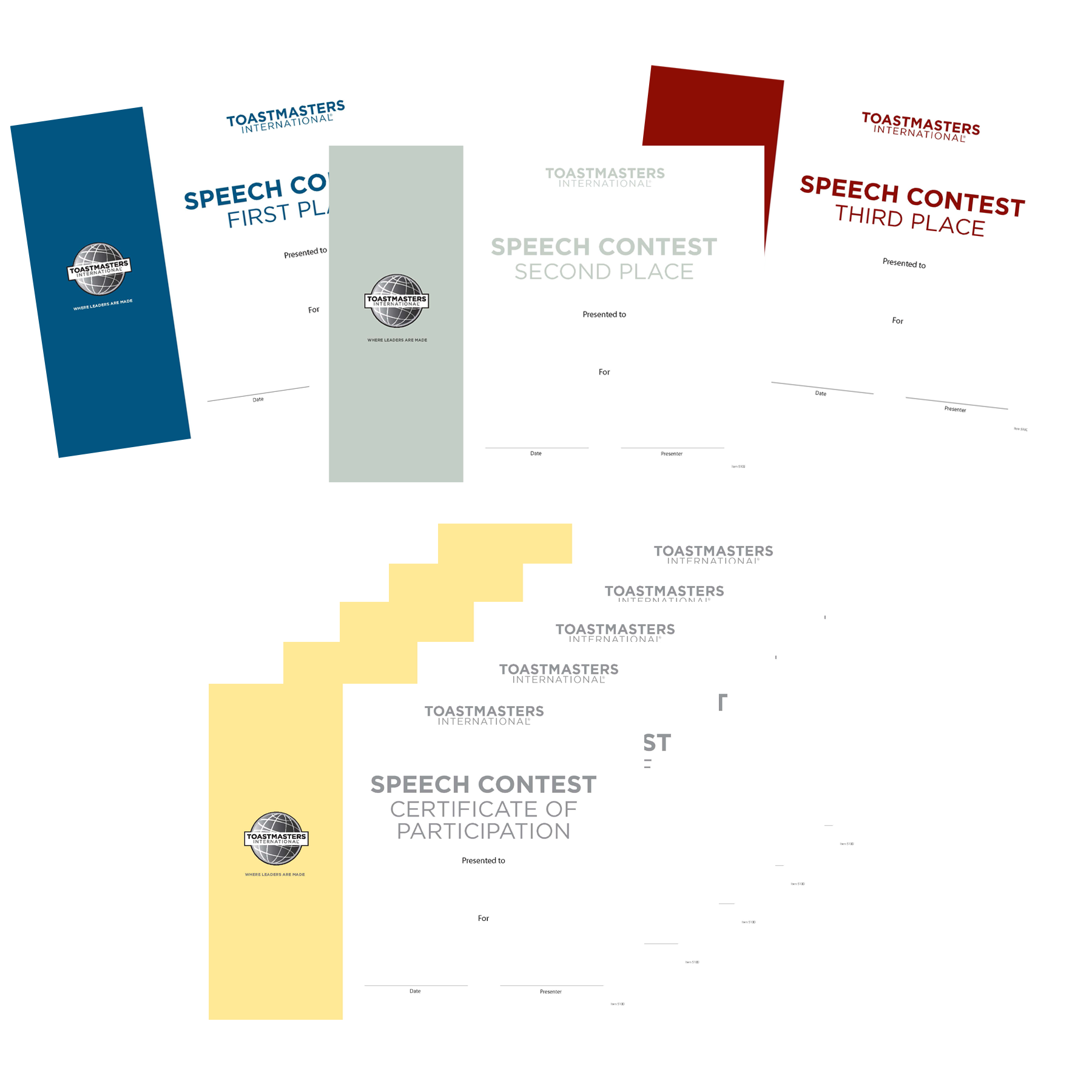 Speech Contest Certificates (set of 8)
