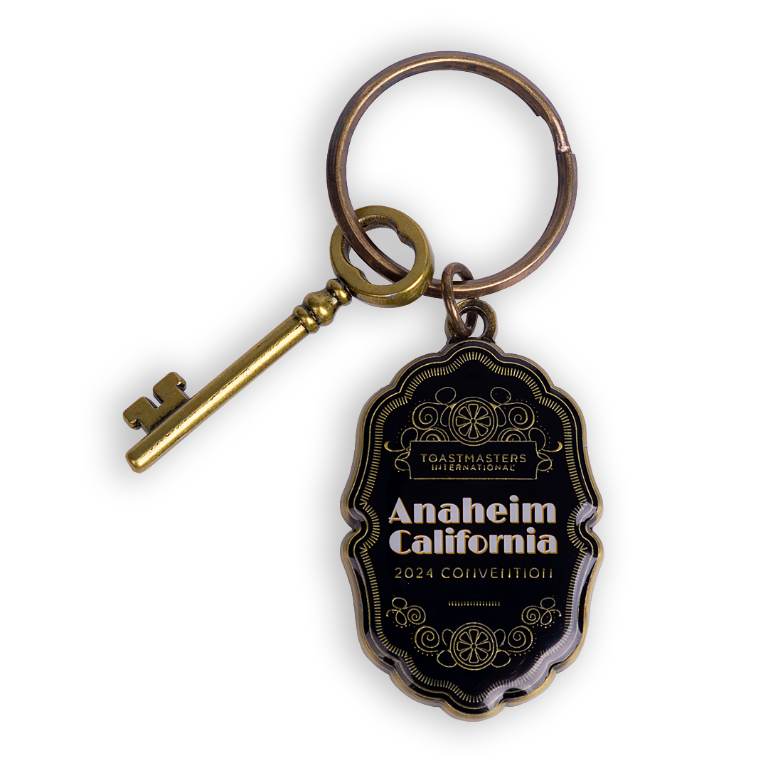 2024-Anaheim-Convention-Key-Ring-Metal-With-Key-Toastmasters
