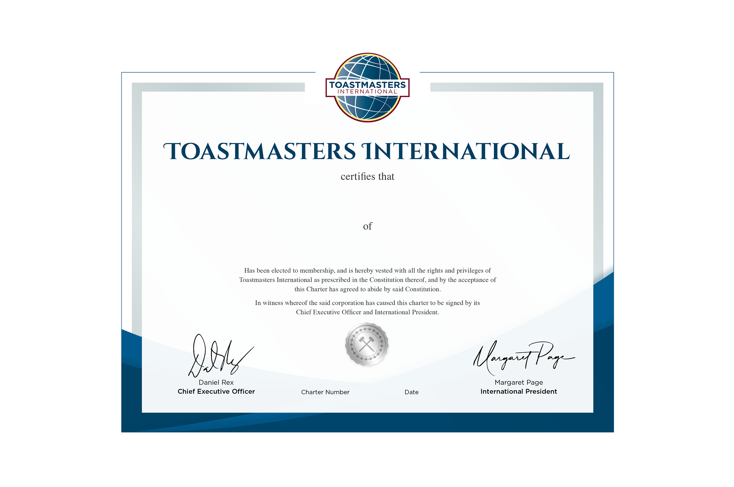 Club Charter Certificate