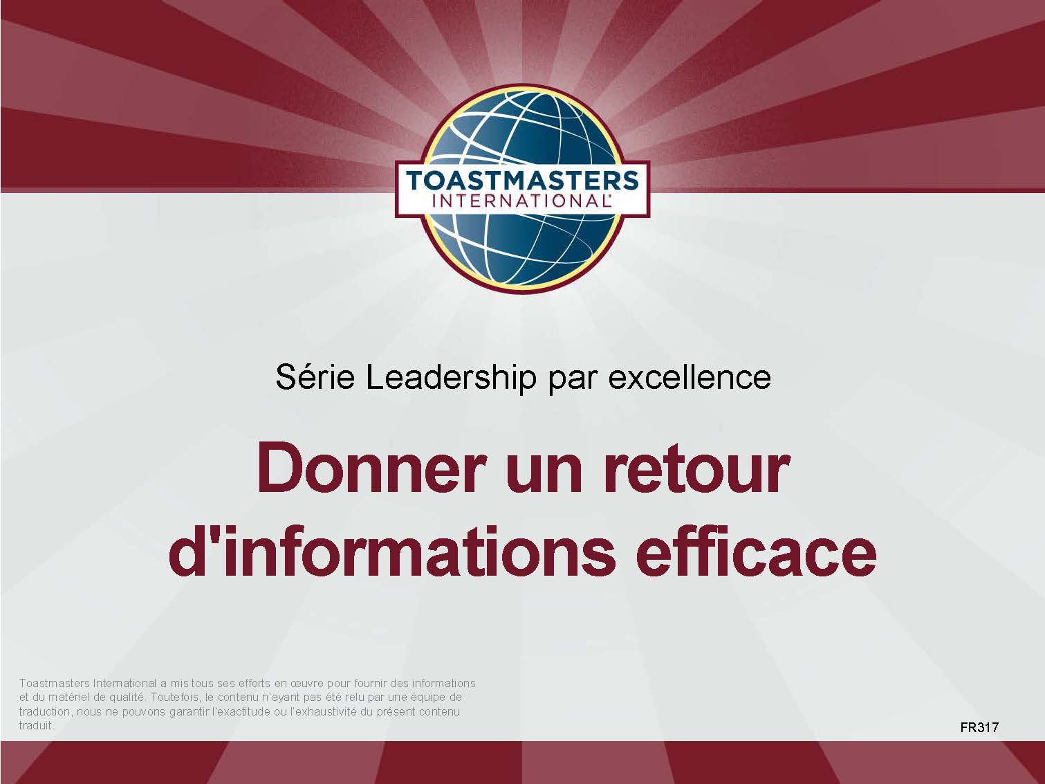 Giving Effective Feedback (French)