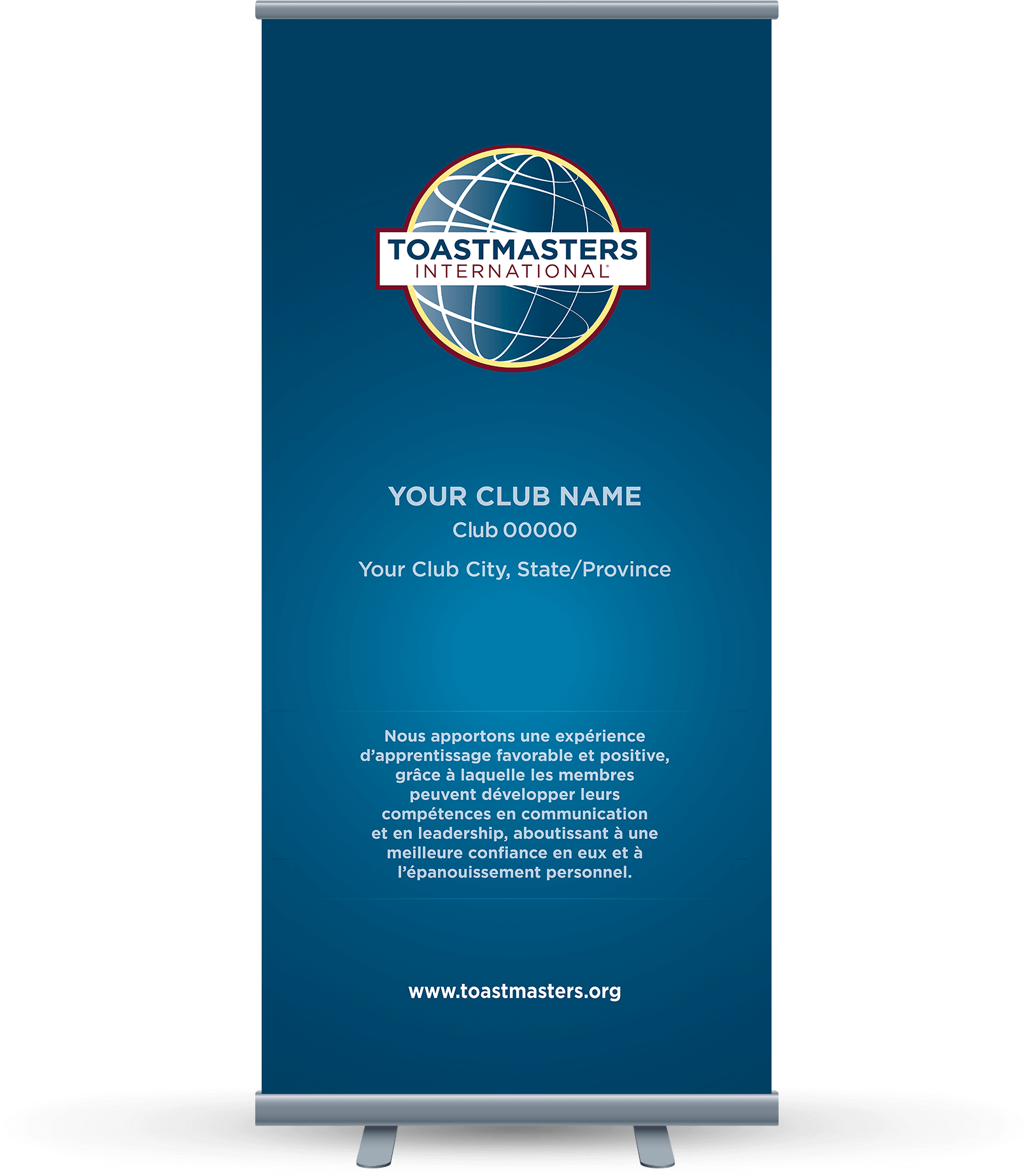 Custom Club Banner (French) - Navy (Digital File Only)
