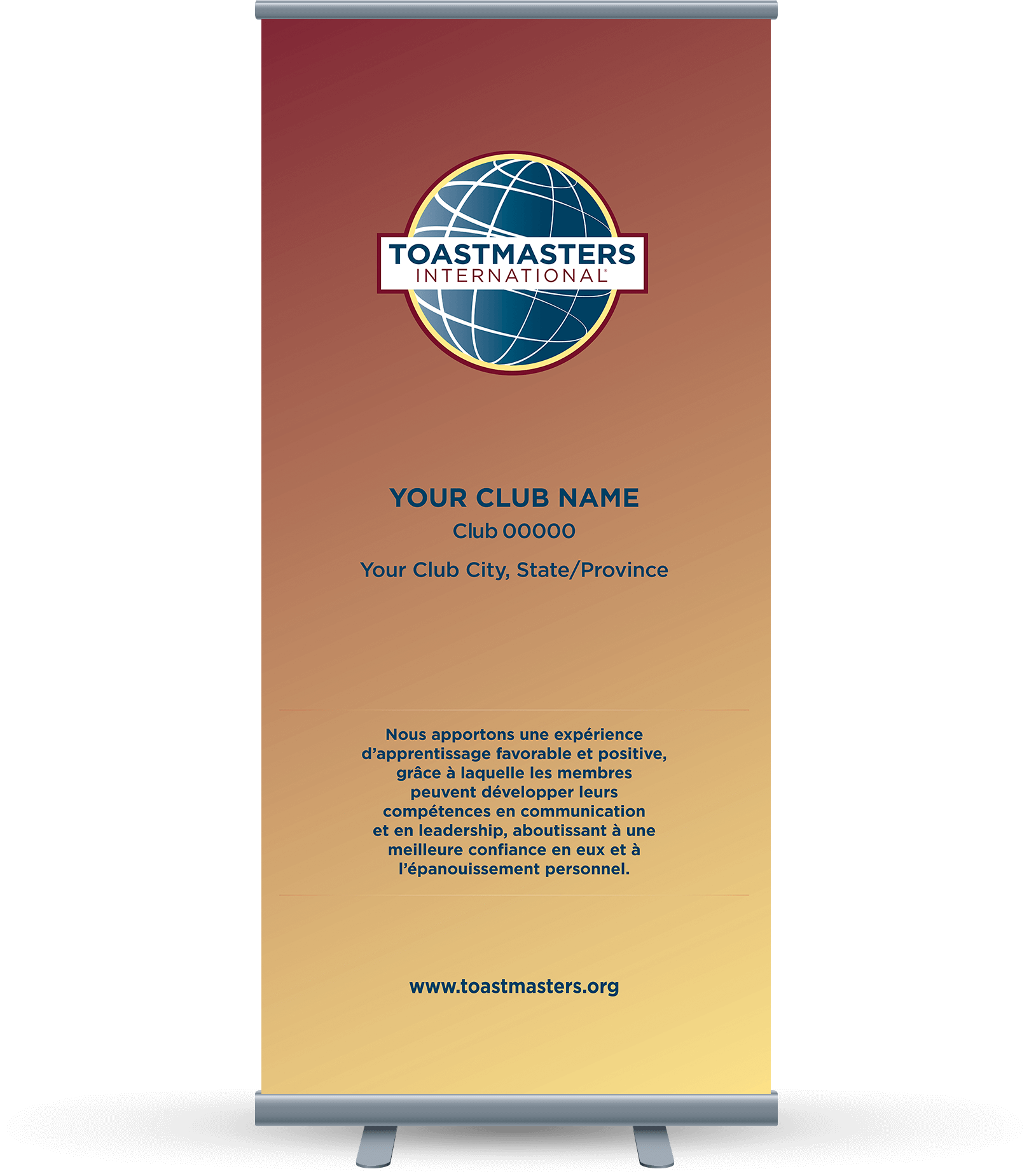 Custom Club Banner (French) - Yellow (Digital File Only)