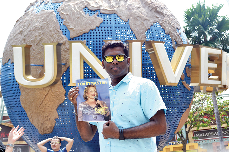 Raman Gurunthalingam Nirmal, ACB, from  Singapore, at Universal Studios Singapore.