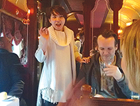 Club meeting on a tram