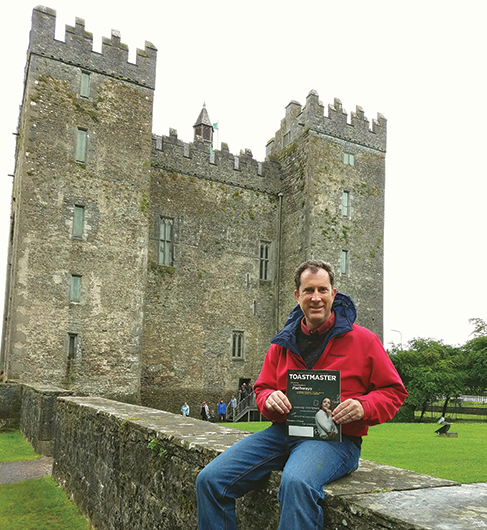 Louis Kreppert, ACG, ALB, from Aurora, Illinois, visits ­Bunratty Castle in County Clare, Ireland.