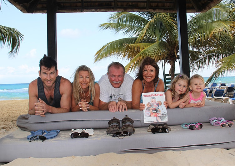 Bernice Cockle, from Burlington, Ontario, Canada, poses with her family while on vacation at the Jewel Resort in Montego Bay, Jamaica.