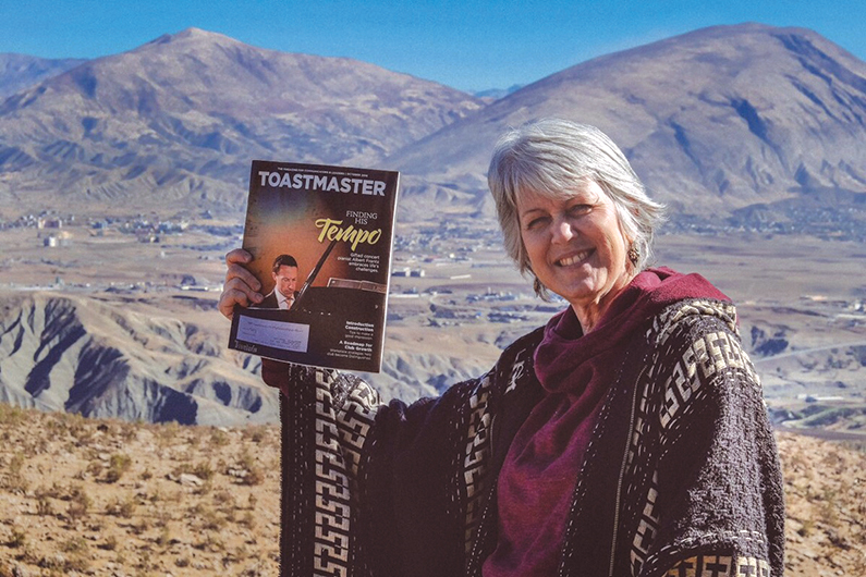 Julie Arnold, ACB, ALB, from Marietta, Georgia, viewed mountain peaks in Iran and Turkey while in the Soran Valley in Kurdistan, Iraq.