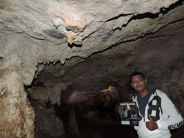 Saliya De Silva, ACB, ALB, from Colombo, Sri Lanka, visits the Naracoorte Caves National Park, a World Heritage site in Adelaide, South Australia.