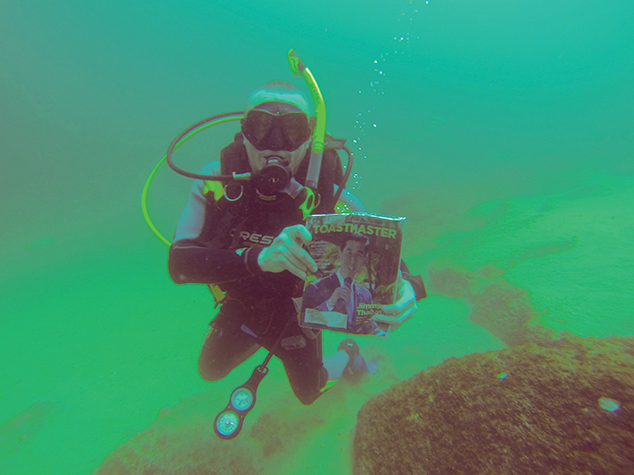 James Hamilton, from ­Edmonton, Alberta, Canada, dives into the Sea of Cortez near Cabo San Lucas, Mexico.