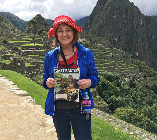 Kathleen Peters, CC, CL, from Owensboro, Kentucky, visits Machu Picchu in Peru.