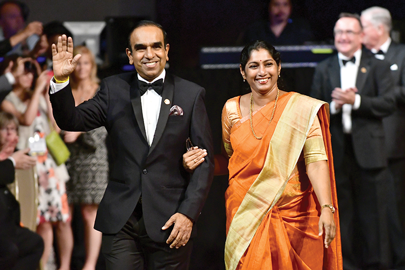 Balraj and his wife, Saru, at the 2016 Toastmasters International Convention in Washington, D.C.