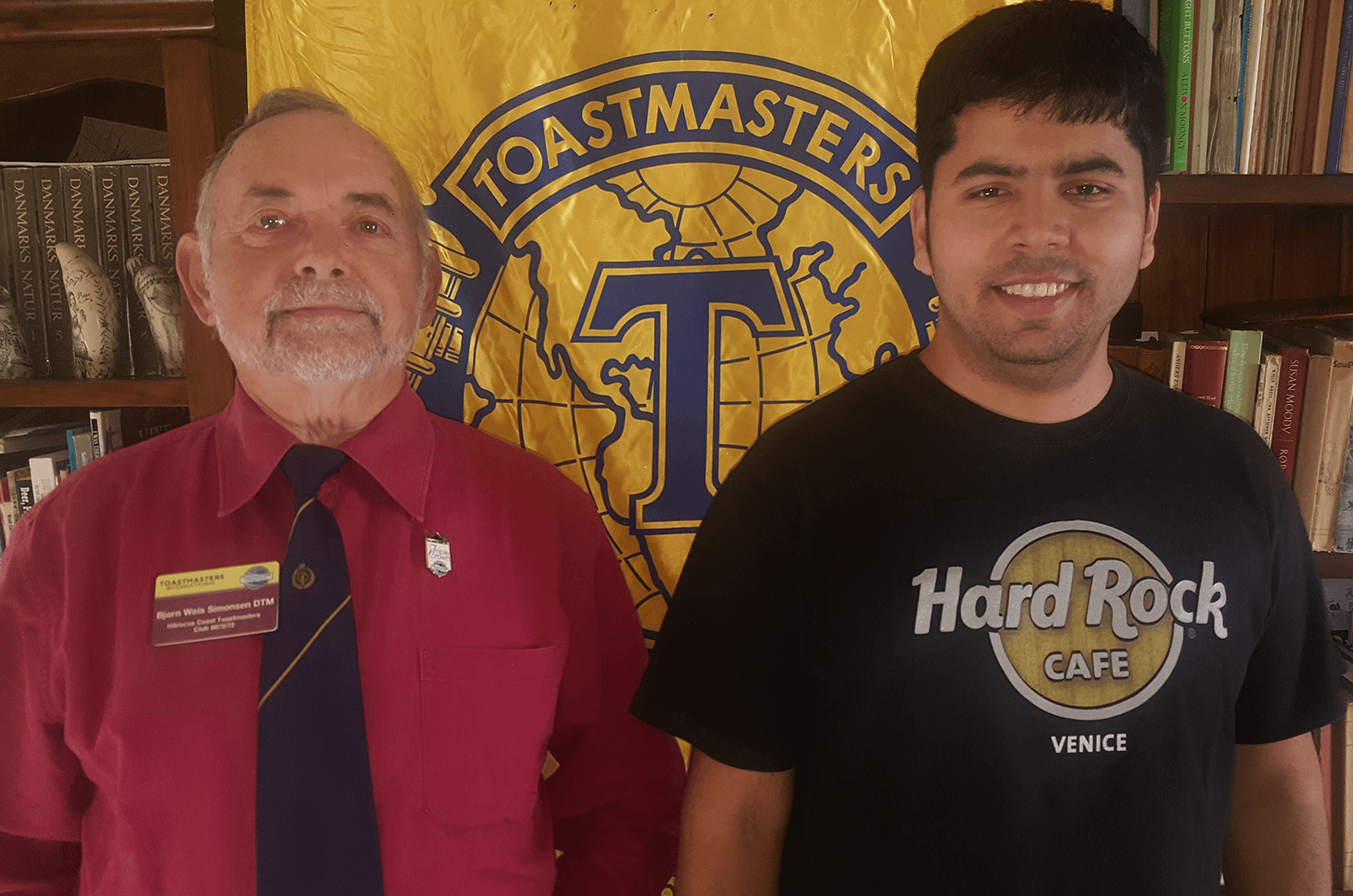 Toastmasters Bjorn Simonsen and Alexander Kuch