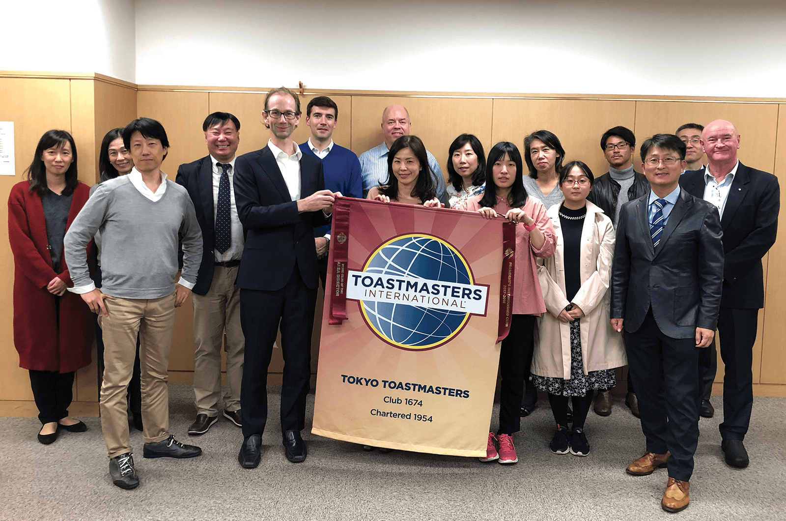 Club Pledge: When new members join the Tokyo Toastmasters in Japan, they read aloud a customized version of the Toastmaster’s Promise.