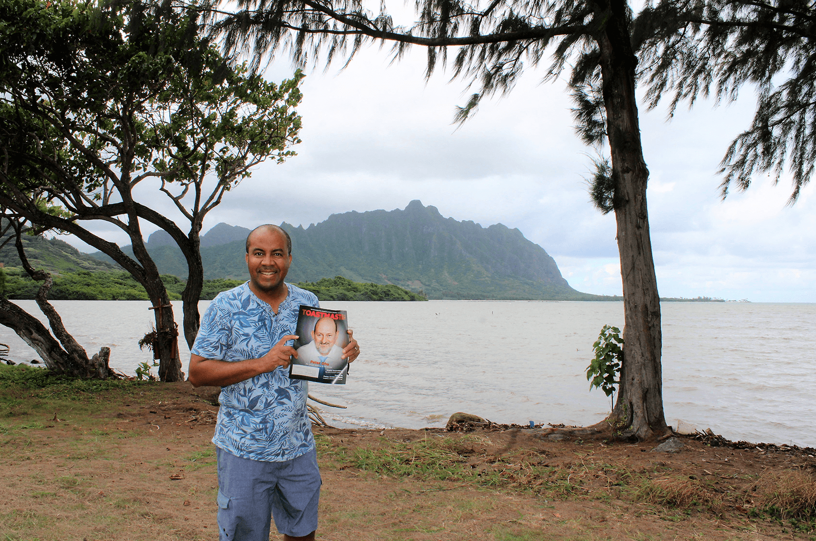 Lew Blackburn, CC, ALB, of Dallas, Texas, enjoys the ocean breeze in Oahu, Hawaii.