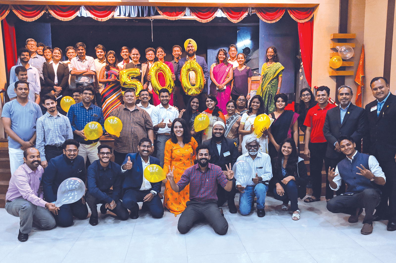 Group of Toastmasters members pose in Pune, India