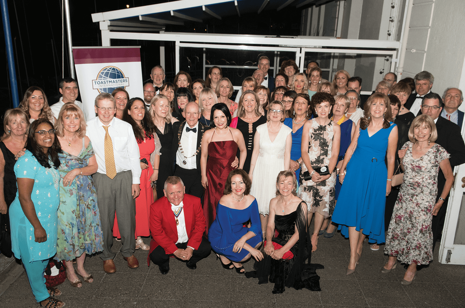 Toastmasters members pose in Dublin, Ireland