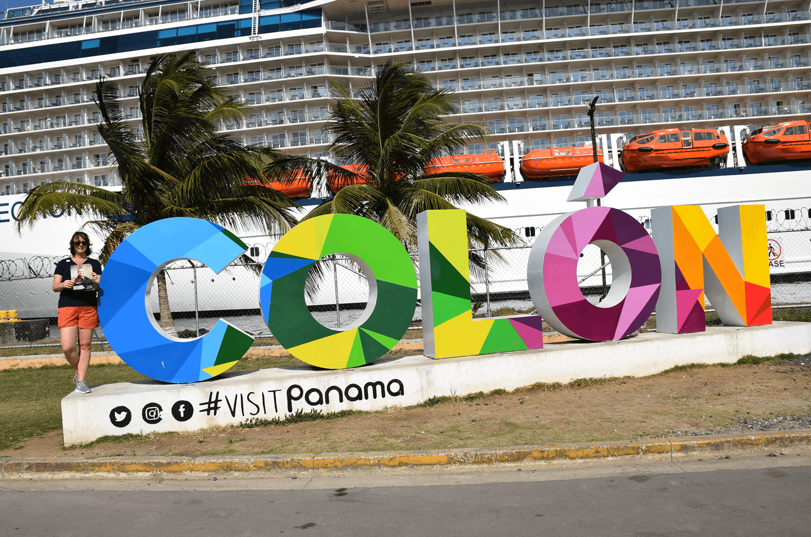 Jennifer Ferrero of Liberty Lake, Washington, ports in Colon, Panama, while on a cruise off the coast of South America. 