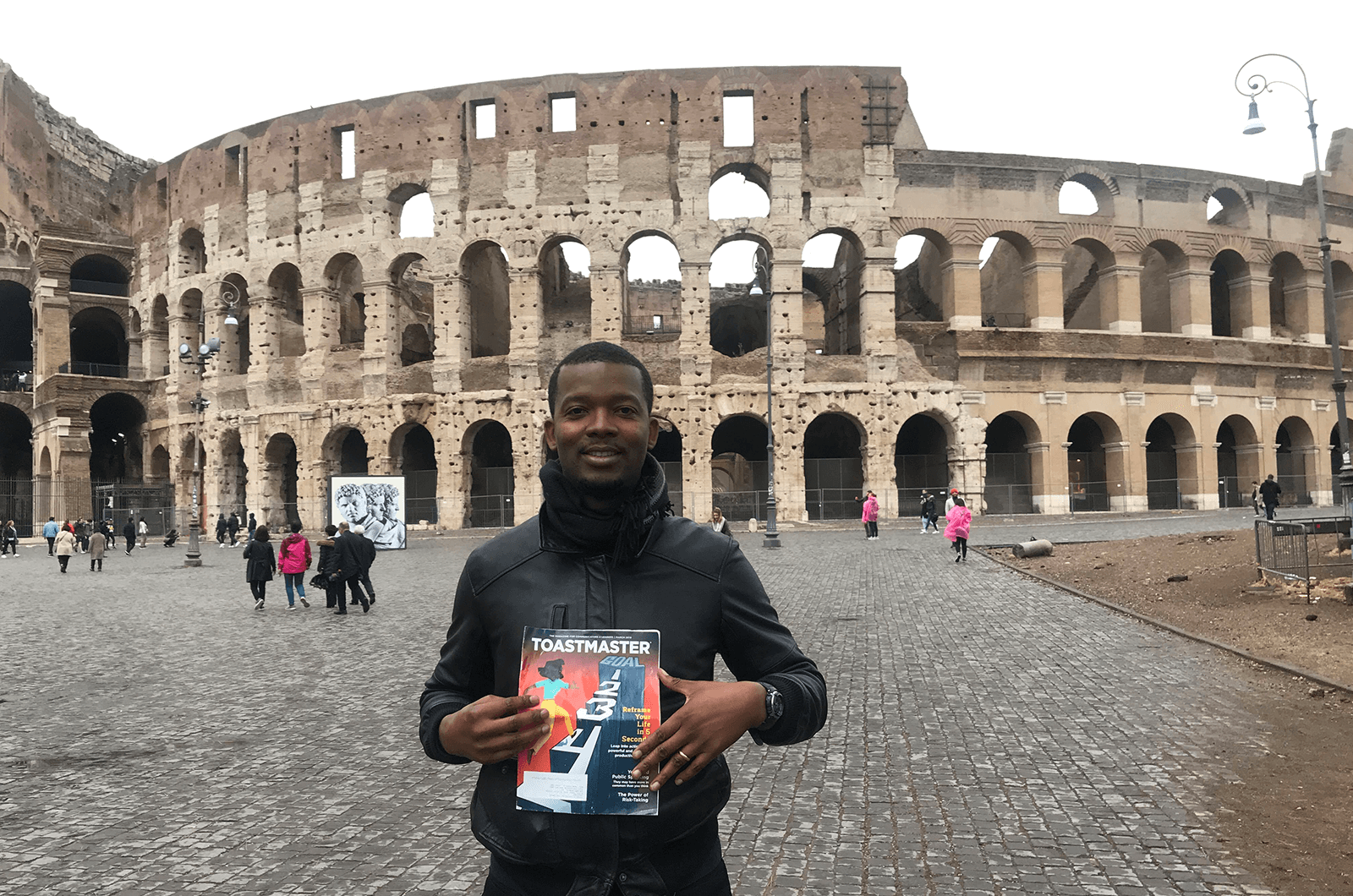 Gregory Gabriel of West Palm Beach, Florida, tours the Colosseum in Rome, Italy. 