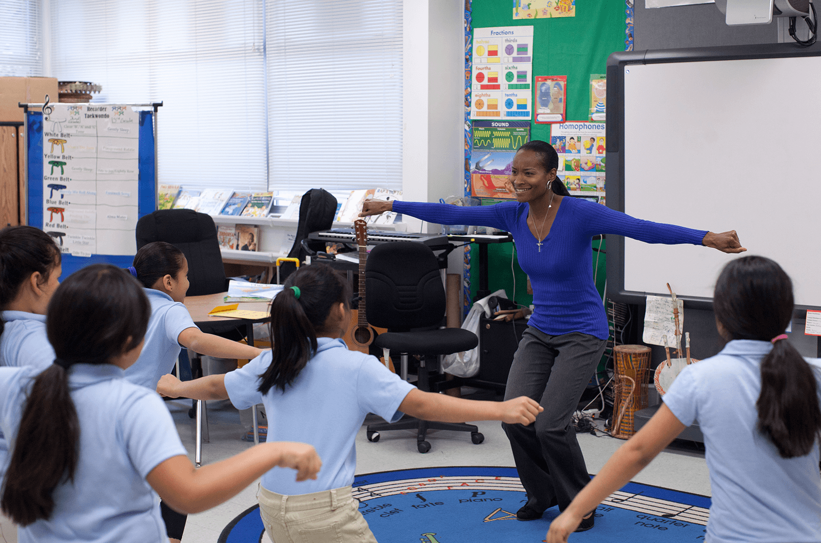 Genein Letford teaching students