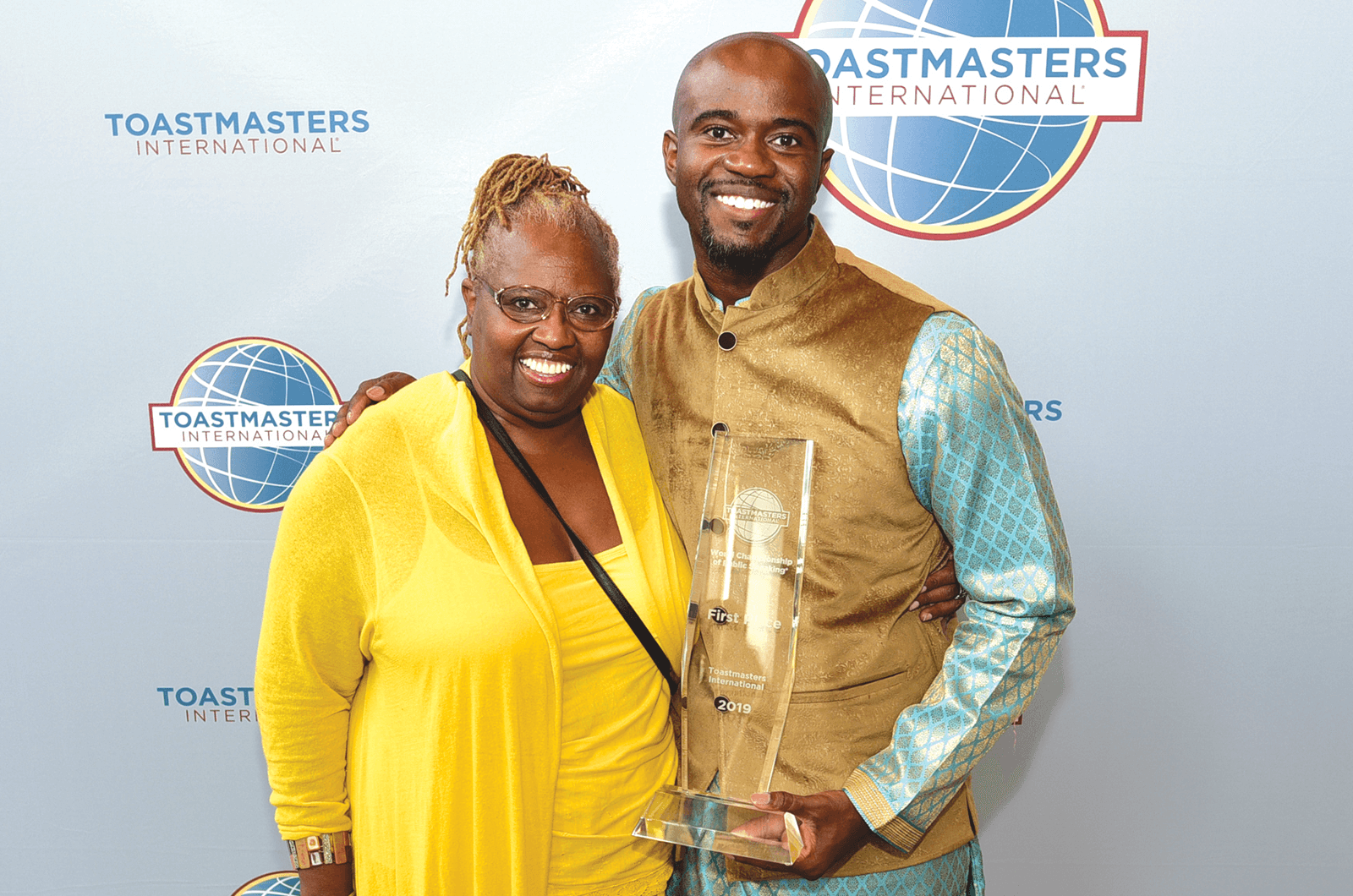 Aaron and his proud mother, Adele.