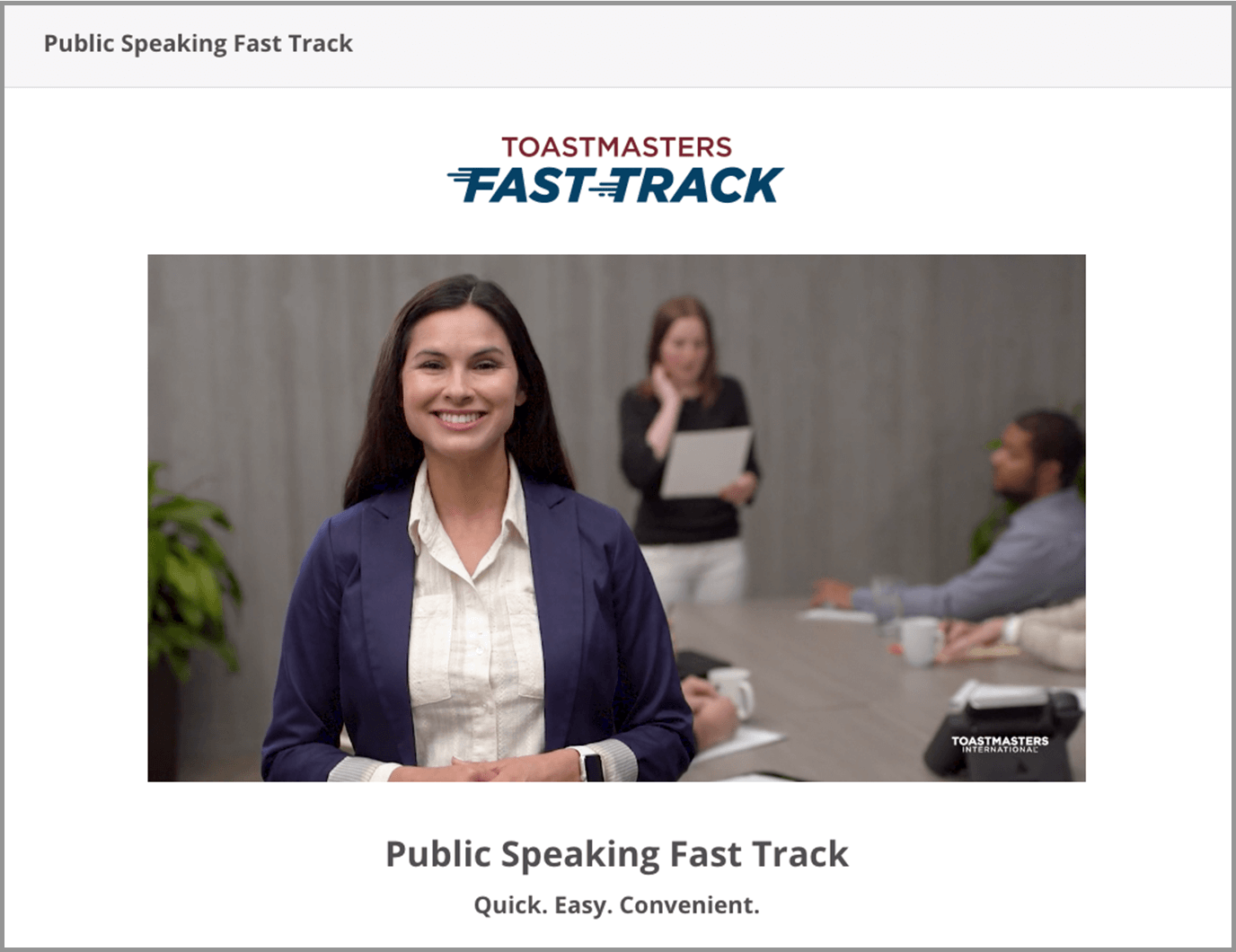 Woman smiling in conference room