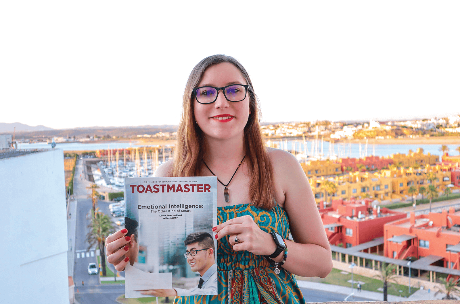 Alina Wadowska of Krakow, Poland, takes in the views of Portimão, Portugal. The city is known for its busy marina and proximity to beaches. 