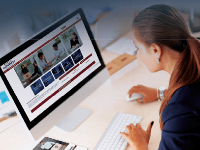 Woman working on computer