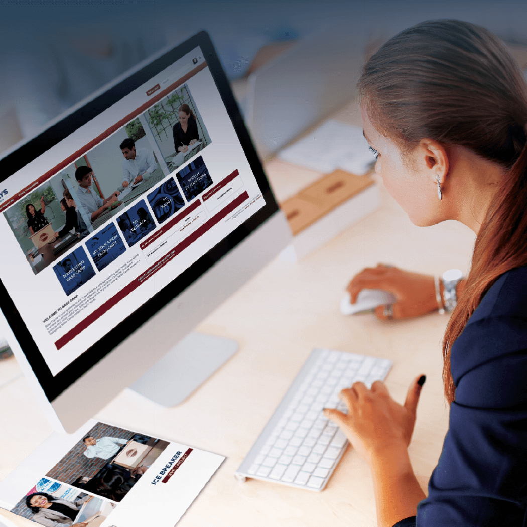 Woman working on computer