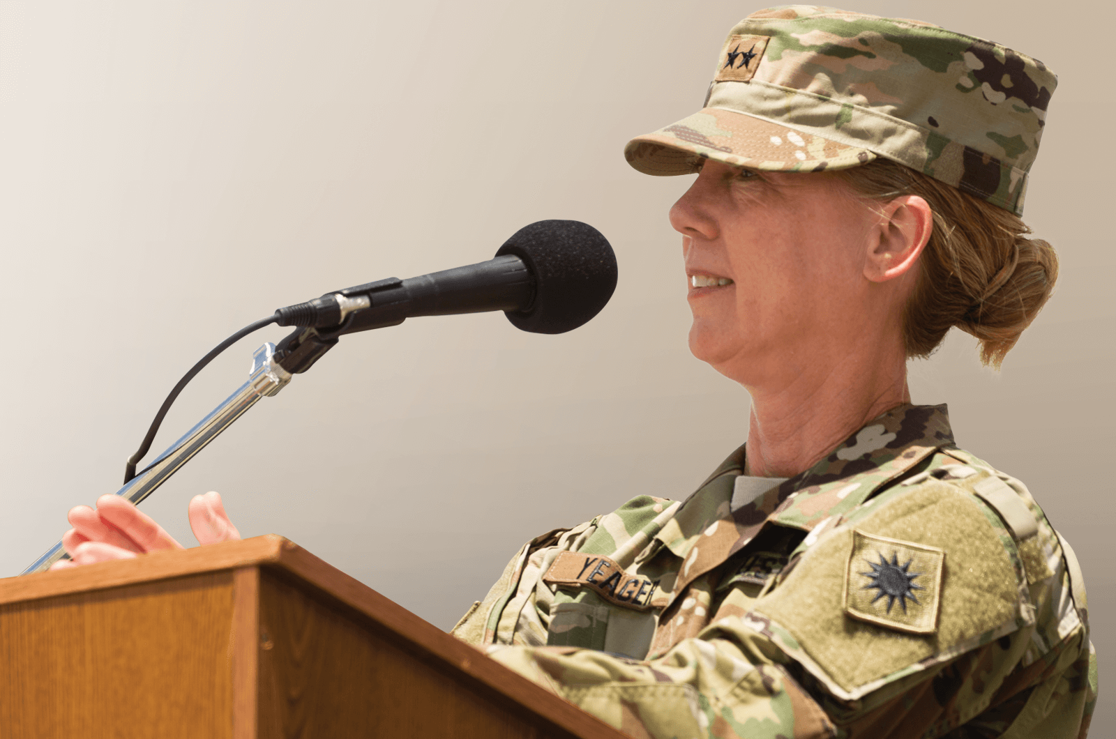 Major General Laura Yeager in Army uniform