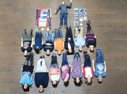 Club members pose for Tetris challenge