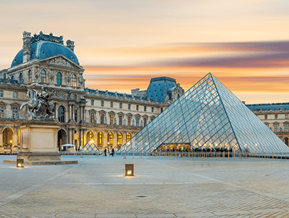 The Louvre Museum in Paris, France