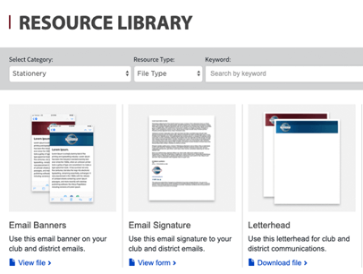 Samples of documents in the Resource Library on the Toastmasters International website