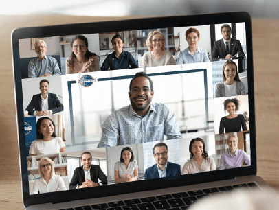 Image of flier inviting people to attend an online meeting