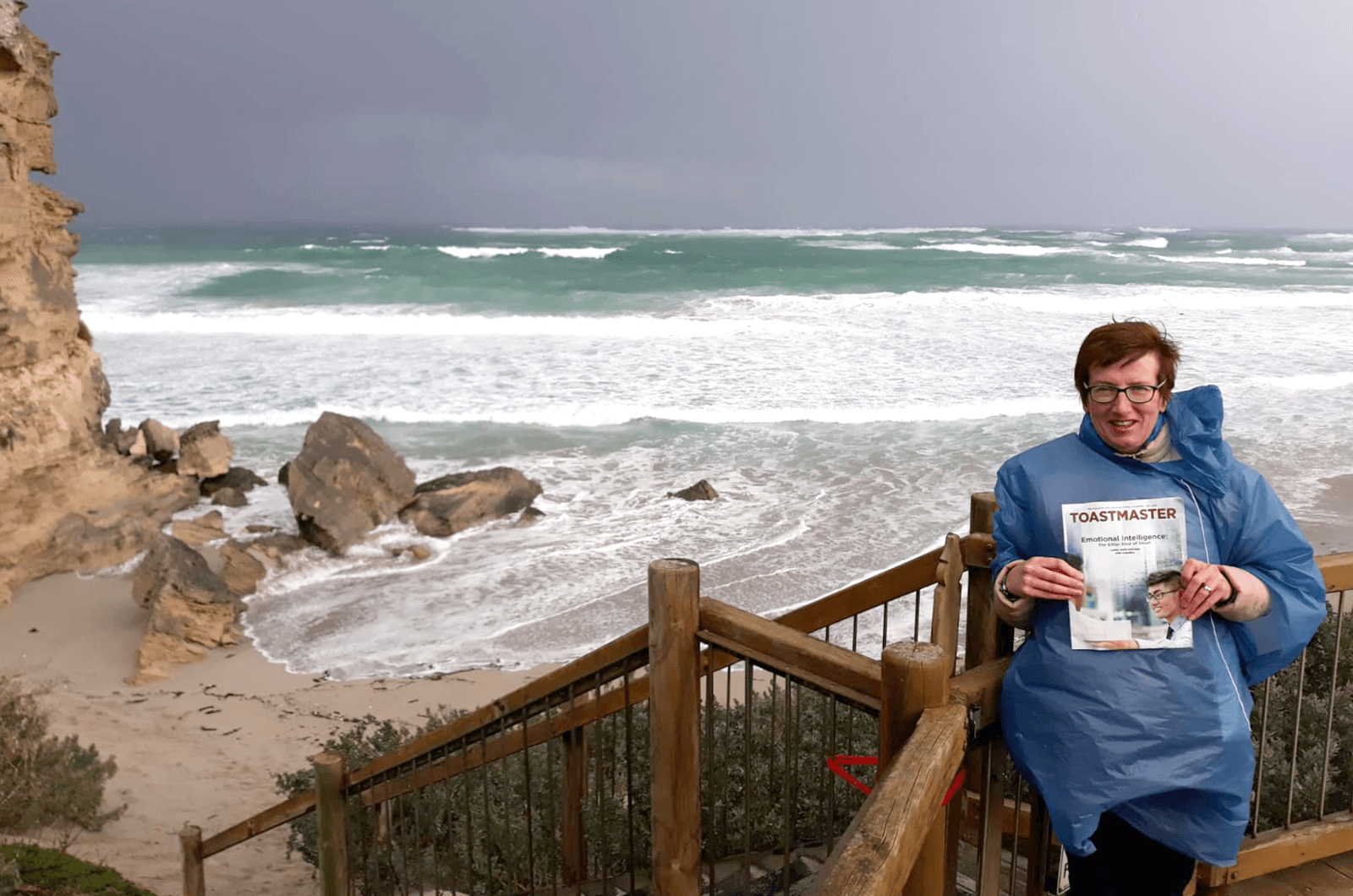 Grainne Gillen of Donegal, Ireland, stands at Seal Bay on Kangaroo Island, Australia. The bay is known for its Australian sea lion population.