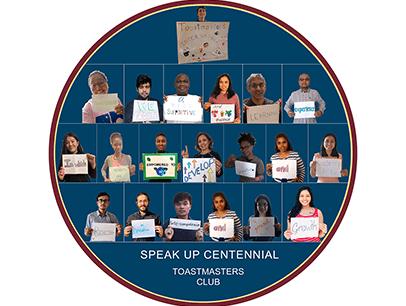 Circle with individual images of people holding up signs