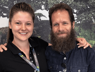 Woman and man from Ireland posing and smiling
