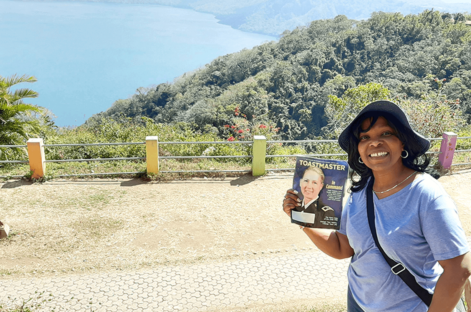 Sandra Fénelon of Montreal, Quebec, Canada, visits Mirador de Catalina, which overlooks the Apoyo Lagoon in Nicaragua in January.