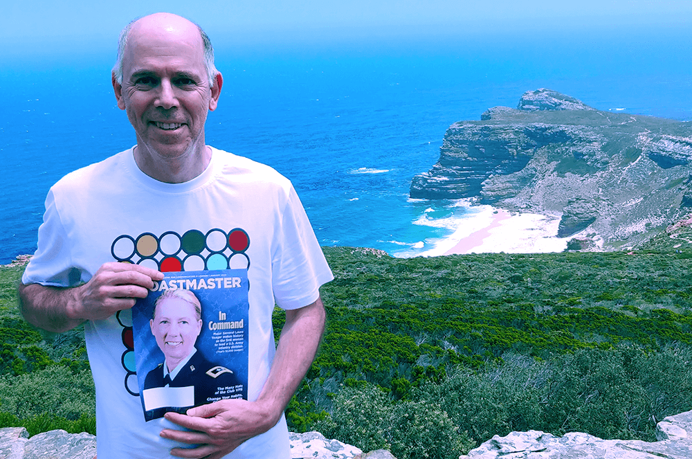 Jan-Paul Roodbol, DTM, of New York, New York, looks over the Cape of Good Hope in Cape Point National Park in South Africa, prior to the pandemic.