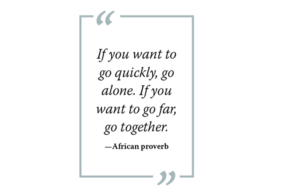 Graphic of African proverb