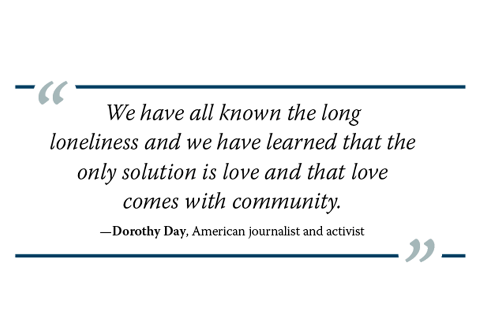 Graphic of Dorothy Day quote