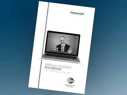 Toastmasters speech contest rulebook