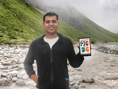 Utkarsh Agarwell of Bijnor, Uttar Pradesh, India, hikes in the Valley of Flowers National Park in the Indian state of Uttarakhand.