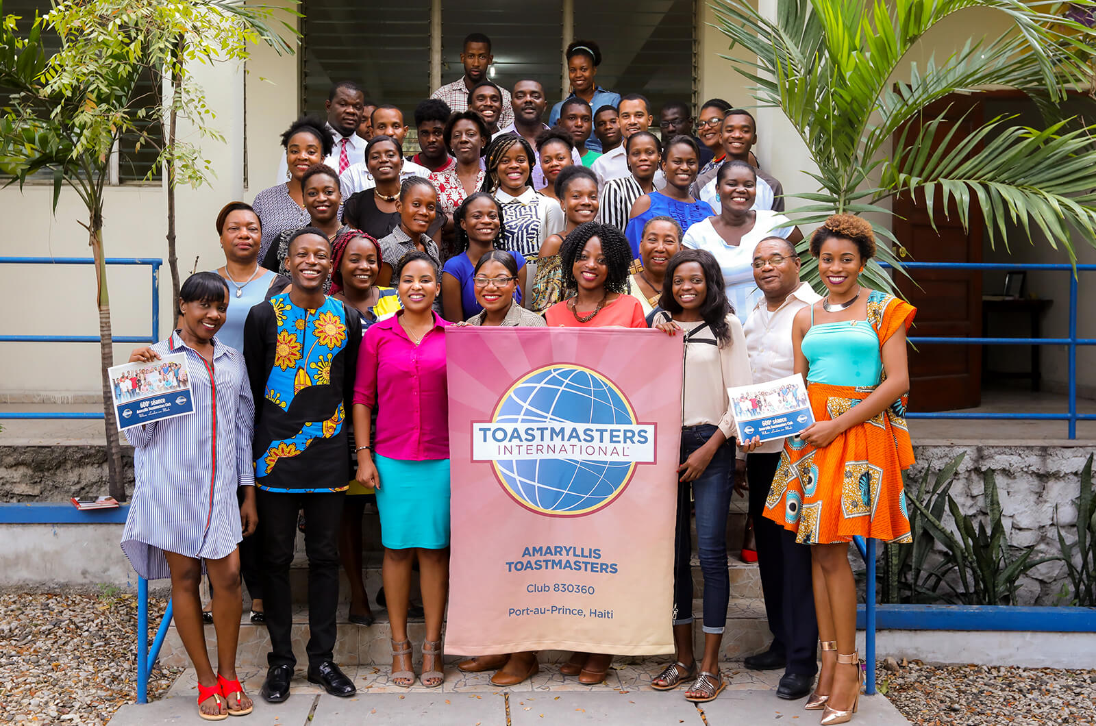 The Amaryllis Toastmasters club in Port-au-Prince, Haïti, celebrates its 600th meeting.