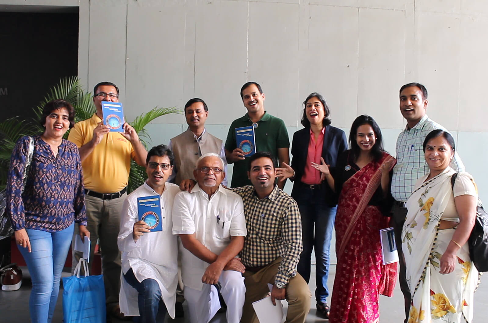 Members of the Pinnacle Advanced Toastmasters club pose in Point Pedro, Sri Lanka, during a meeting.